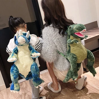 Новый модный креативный 3D рюкзак с динозавром для родителей и детей, Милый мультяшный плюшевый рюкзак с динозаврами, сумка для детей, подарки для детей