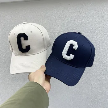 Модная бейсболка с буквой C для мужчин и женщин, Регулируемые хлопковые бейсболки в стиле хип-хоп, кепки для отдыха на весь месяц, солнцезащитные кепки