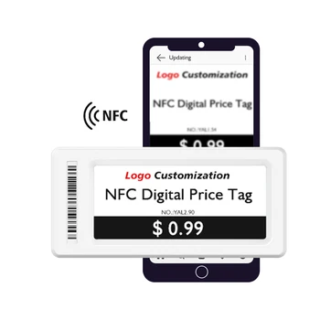 10ШТ YalaTech ESL 2,9-дюймовый электронный ярлык для полки магазина, цифровой ценник NFC Esl для интеллектуального магазина