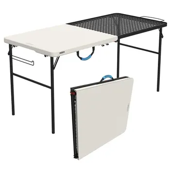 Серый 5-футовый складной столик для тайлгейтинга и кемпинга Походный чайник Дорожные гаджеты Походный набор для приготовления пищи Уличный гаджет Outdoor gadge