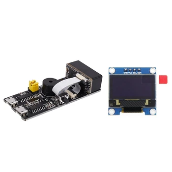 Модуль распознавания сканирования штрих-кода HFES Qr/1D/2D/Code Scanner V3.0 С 0,96-дюймовым модулем IIC I2C Serial GND LCD LED Display Module