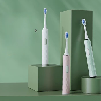 Бытовая вибрационная зубная щетка с мягкой щетиной, перезаряжаемая автоматическая ультразвуковая электрическая зубная щетка для взрослых