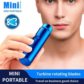 Мужская электробритва, мини-триммер для бороды, Моющаяся перезаряжаемая бритва, USB-эпилятор для тела, для мужчин, долговечное автомобильное зарядное устройство, портативное