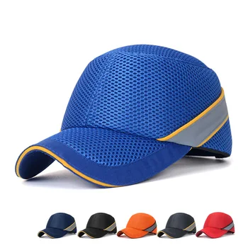 Рабочая защитная кепка в стиле бейсбольной шляпы из сетчатой ткани Hi-Viz, каска для защиты головы от столкновений, ремонт шлема