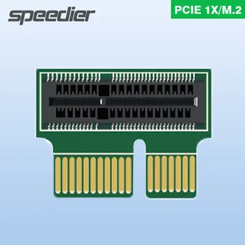 Карта адаптера сетевой карты Pcie 1x К M.2 Карта-конвертер PCI Express x1 В M2 Nvme с Прямым Углом 90 Градусов Разъем Riser Card