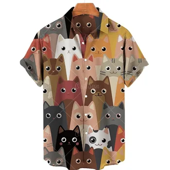 Оригинальные мужские рубашки и блузки Cat, Мужская социальная рубашка, Таможенные товары Турции, Корейская одежда, Весна 2023, мужская рубашка, Полная