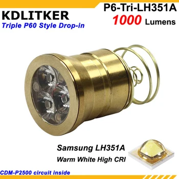 KDLITKER Тройной светодиодный модуль Samsung LH351A с высоким CRI мощностью 1000 люмен (диаметр 26,5 мм)